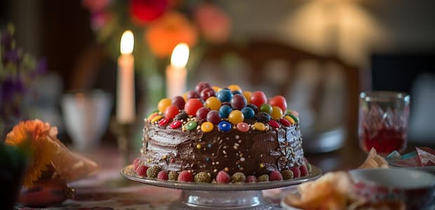 Domáce oslavy narodenín – torta na plechu, balóniky a rodinná pohoda